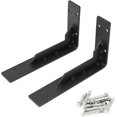thumbnail image 1 of Support d'Étagère, Angle Droit 20cm Support Mural en Forme de L, Support Mural Robuste 150kg, 2 Pcs/noir, 1 of 5