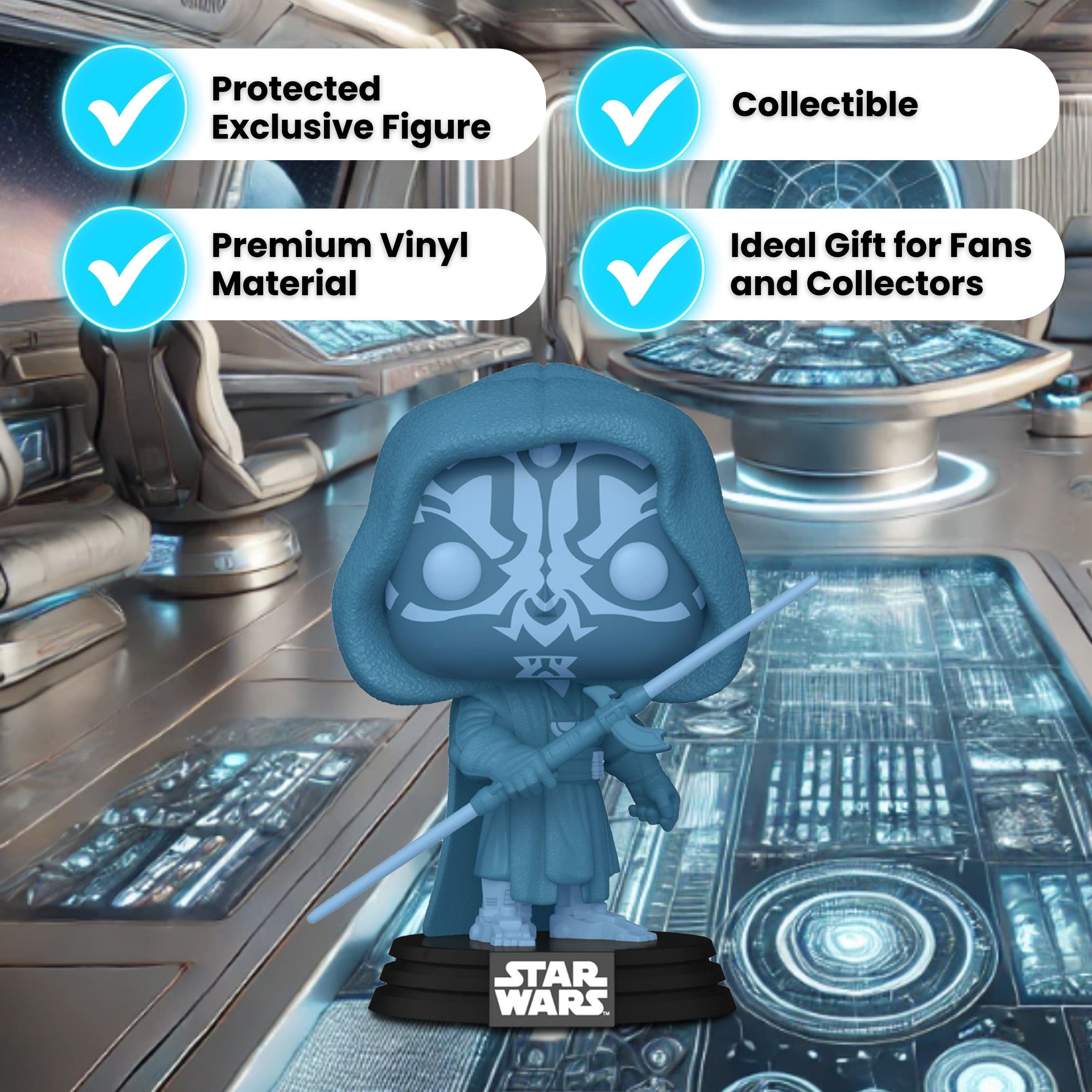 Funko Pop 740 Star Wars Specialty Series Hologram Glow Darth Maul Vinyl Figure