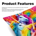 thumbnail image 2 of Robot Unicorn Attack Set of 2 Velvet Throw Pillow Covers with Unique Patterns in 16x16, 18x18, and 20x20 Inches for Various Occasions - Throw Pillow Inserts Included, 2 of 6