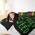 thumbnail image 4 of Feelyou Splatter Leaf Child Full Size Comforter Sets, Autumn Plant Botanical Bedding Comforter Set, Positive Thoughts Reversible Bedding Sets, Microfiber Bedroom Decor, 3pcs, 4 of 8