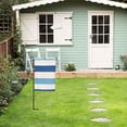 thumbnail image 6 of Rod-Free Courtyard Decorative Flag 12x18in Thick Fabric Four Seasons Universal Durable Not Easy To Fade Disassembly Convenient Light Blue Stripe_1, 6 of 8