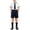 Navy-02, variant on Ugoldhm 5PC School Uniform Set for Boys: White Short-Sleeve Shirt with Contrast Trim Elastic Knee-Length Suit Shorts with Socks Badge Tie