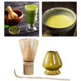 thumbnail image 4 of Abbracc 3Pcs Ceramic Matcha Ceremony Set Matcha Whisk Set Handmade Handcrafted Japanese yellow, 4 of 6