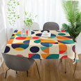thumbnail image 3 of Yayeee Tablecloths 60" x 108" Rectangle Wrinkle Resistant Party Table Cover, Green Geometric, 3 of 8
