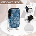 thumbnail image 6 of SEANATIVE Portable Sunglasses Case Neoprene Eyeglasses Pouch with Zipper, Dual Compartment Glasee Pouch Protective Eyewear Case Multifunctional Glasses Bag, Paisley Flower Patchwork Print Blue, 6 of 7