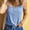 Sky Blue, variant on Tops for Women Fashion Solid Color Crew Neck Basic Tight T Shirts Leisure Loose Fit Sleeveless Standard Straps Summer Shirts