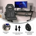 thumbnail image 6 of Flash Furniture X10 Faux Leather High Back Gaming Chair with Arms, 250 lb, Black, 6 of 9