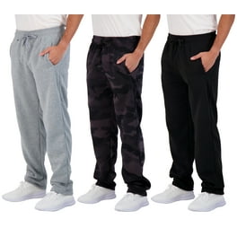 Real Essentials 3 Pack Men s Tech Fleece Active Athletic Casual Open Bottom Cargo Sweatpants with Pockets Walmart