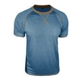 thumbnail image 6 of Rvwovn Men's Raglan Short Sleeve Shirts, Crewneck Exposed Seams Slim Fit Casual Tees Daily Wear, 6 of 7