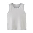 thumbnail image 2 of XMMSWDLA Girls Tank Tops Kids Soft Undershirt Tank Tops Cotton Undershirt Sleeveless Shirts for Girls Boys Unisex Gray Toddler Tank Tops Girls, 2 of 4