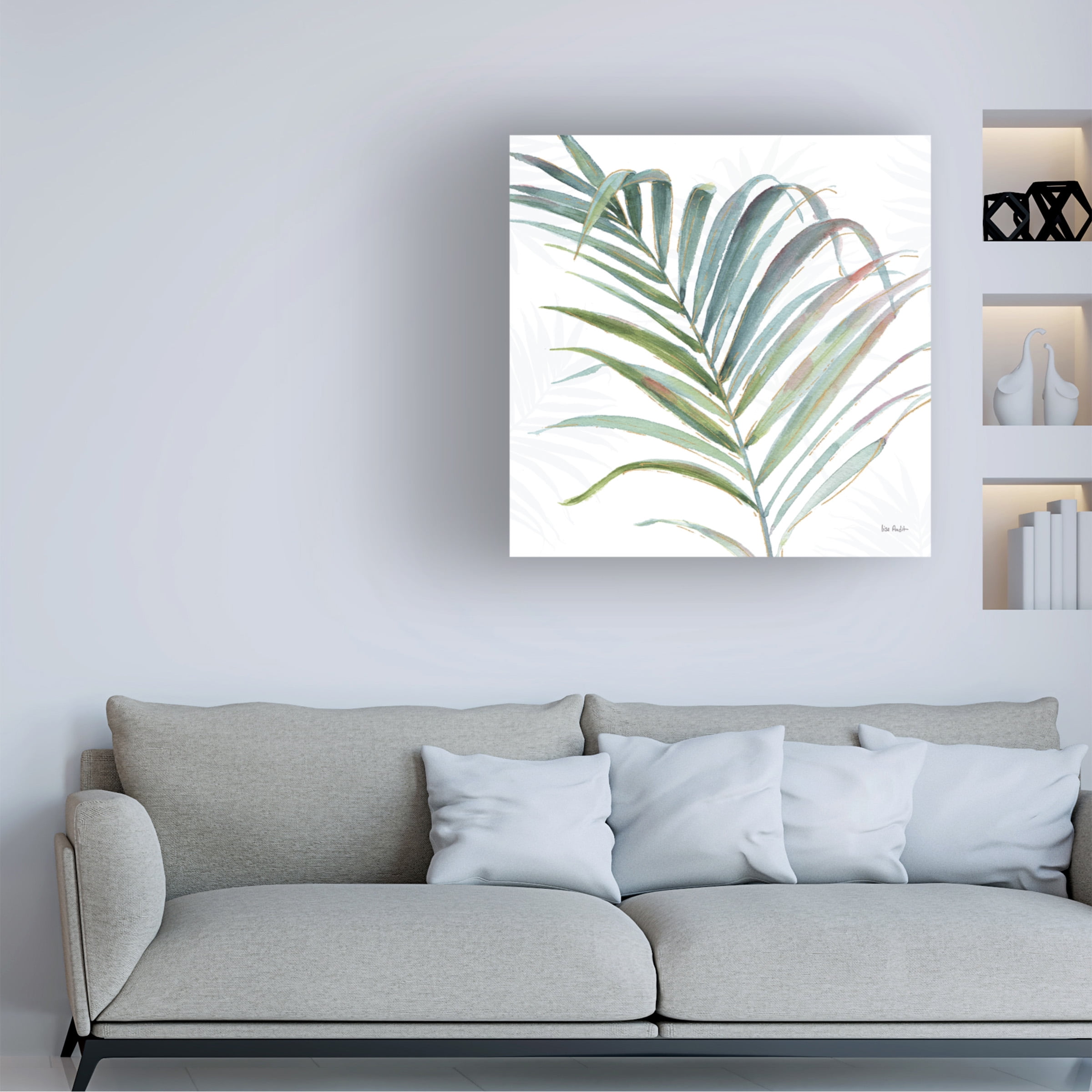 Trademark Fine Art Lisa Audit Tropical Blush V Canvas Wall Art - 14x14