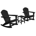 thumbnail image 2 of Keller Ensemble de 3 Pcs Chaise à Bascule Extérieure et Table en Noir, 2 of 5