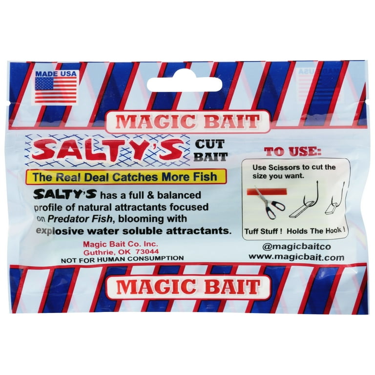 Magic Bait Salty's Cut Fishing Bait, Shrimp Pink 7 Count 