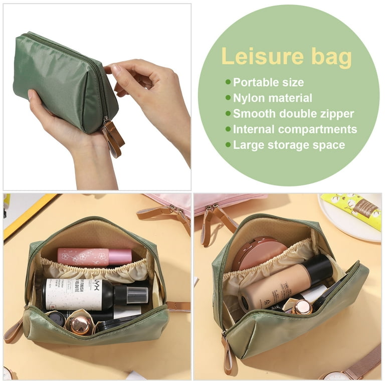 small makeup bag with compartments