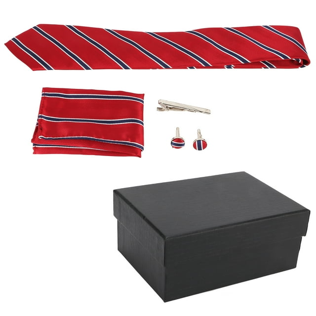 Corbata clásica de poliéster a rayas para hombre, fácil de combinar, duradera y para negocios.