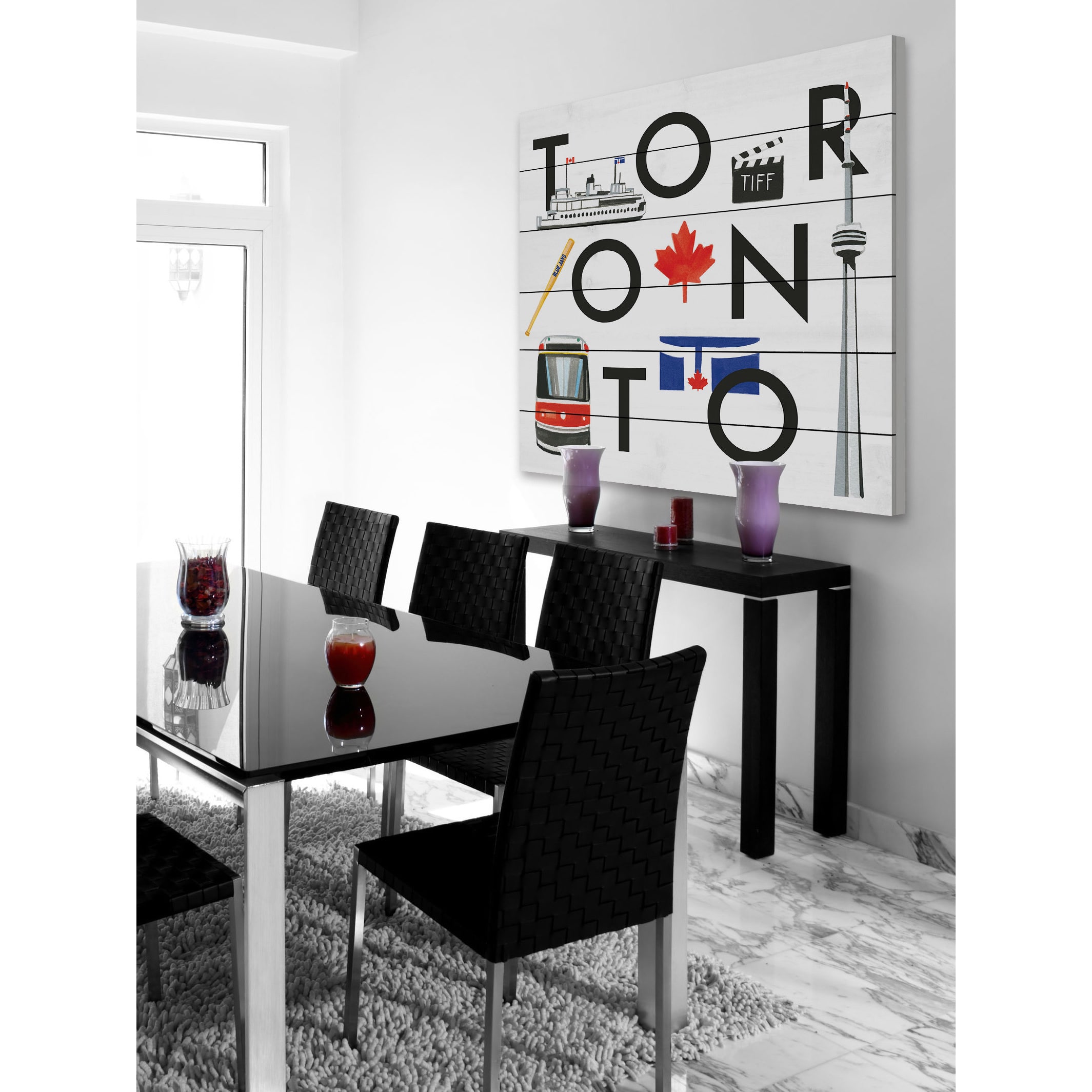 Marmont Hill "Toronto Square" by Molly Rosner Painting Print on White Wood