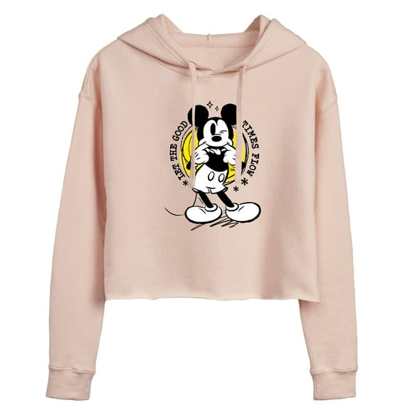 Disney - Let The Good Times Flow - Juniors Cropped Pullover Hoodie