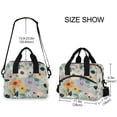 thumbnail image 2 of FORMRS Reusable Lunch Bag for Work School Leakproof Insulated Cooler with Adjustable Shoulder Strap, Green Floral Pattern, 2 of 6