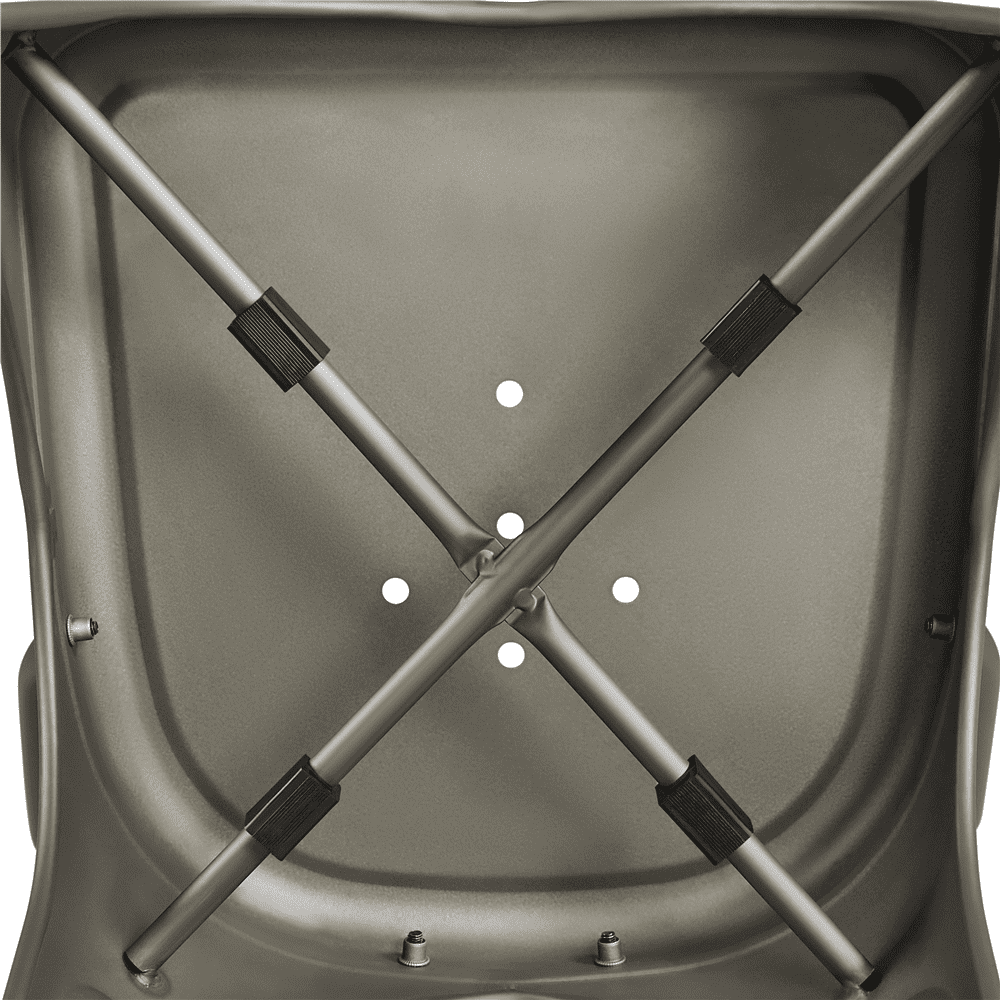 Alden Design Industrial Modern Metal Dining Chairs, Set of 4, Gunmetal Gray