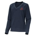 thumbnail image 2 of Women's Antigua Heather Navy St. Louis Cardinals Varsity Tri-Blend V-Neck Long Sleeve T-Shirt, 2 of 3