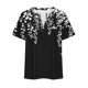 thumbnail image 5 of Camisetas Casuales de las Mujeres Largo Casual Impreso Cuello Redondo Suelto Top, Camiseta de Verano de Manga Corta, 5 of 5