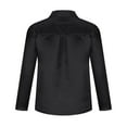 thumbnail image 4 of Patlollav Womens Shirts Long Sleeve Solid Turn Down Collar Blouse Tops, 4 of 6