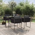 thumbnail image 1 of vidaXL 5 Piece Garden Dining Set Black, 1 of 5