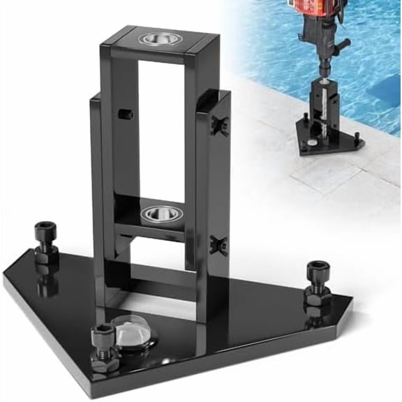 Pool Fence Drill Guide, Ground Drilling Guide Tool with Bubble Level, Drilling Aid for Installing Pool Safety Fence on Concrete Floors, Anchor Hole Size 0.7 in$$Garden & Patio
