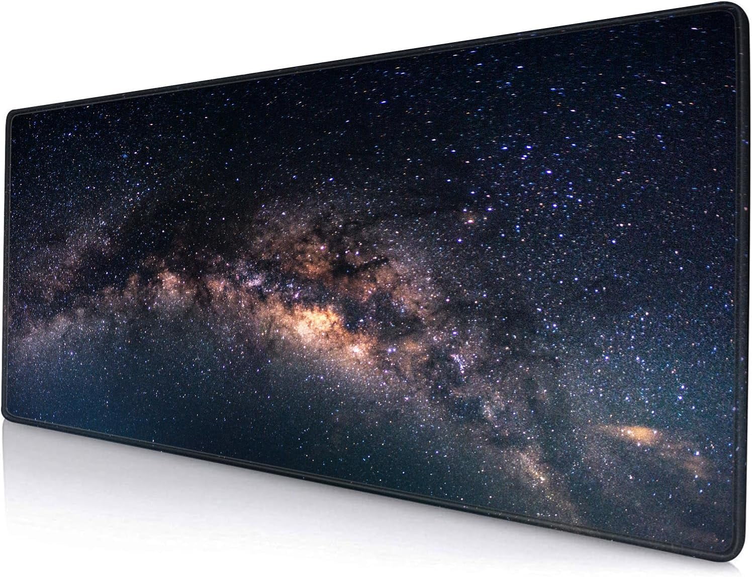 Mouse Pad Gaming, Large XXL Mouse Pads, Non-Slip Rubber Base Mousepad, Keyboard Mouse Mat Desk Pad with Stitched Edges, 31.5x11.8 inch Black Red