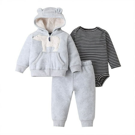 

Youmylove Newborn Infant Baby Boys Girls Fall Cotton Animal Coat Jacket Romper Bodysuit Long Sleeve Pants Hooded Winter Cute Clothes Set