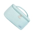 thumbnail image 1 of Injueey Bolsa de cosméticos compacta y portátil, amplia aplicación y apariencia elegante, bolsa de cosméticos para mujeres Almacenamiento y organización del hogar Azul claro, 1 of 6