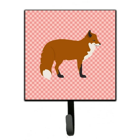 

Carolines Treasures BB7876SH4 Red Fox Pink Check Leash or Key Holder 7Hx4.25W multicolor