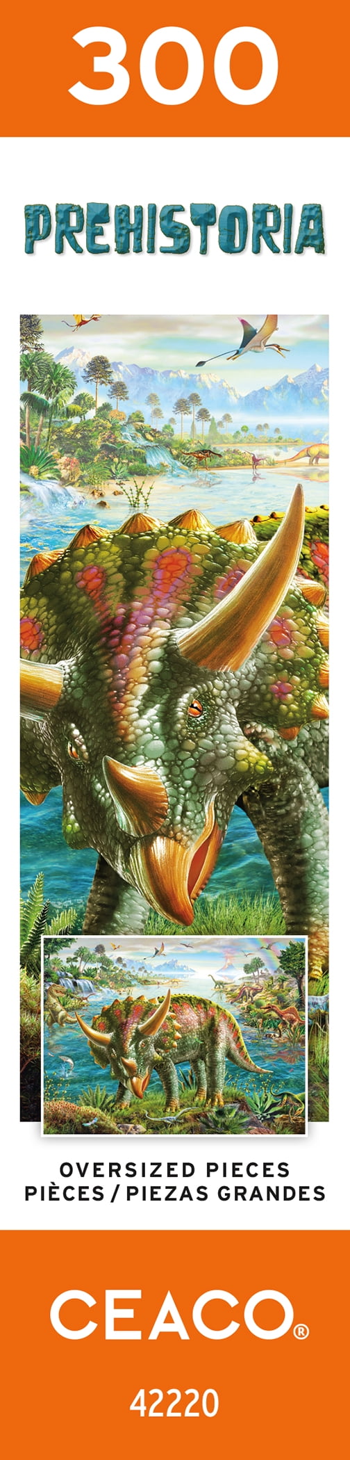 Ceaco - Prehistoria - Triceratops - 300 Piece Interlocking Jigsaw Puzzle