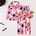 thumbnail image 2 of JAJAHO Halloween Pajamas Women Long Sleeve 2 Piece Pj Set Matching Button Shirt With Pants, 2 of 3