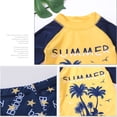 thumbnail image 3 of Emy Dola Boys Two Piece Rash Guard Swimsuits Kids Short Sleeve Sunsuit Shark Prints Swimwear Sets Toddler Bathing Suit with Sun Hat, 3 of 6