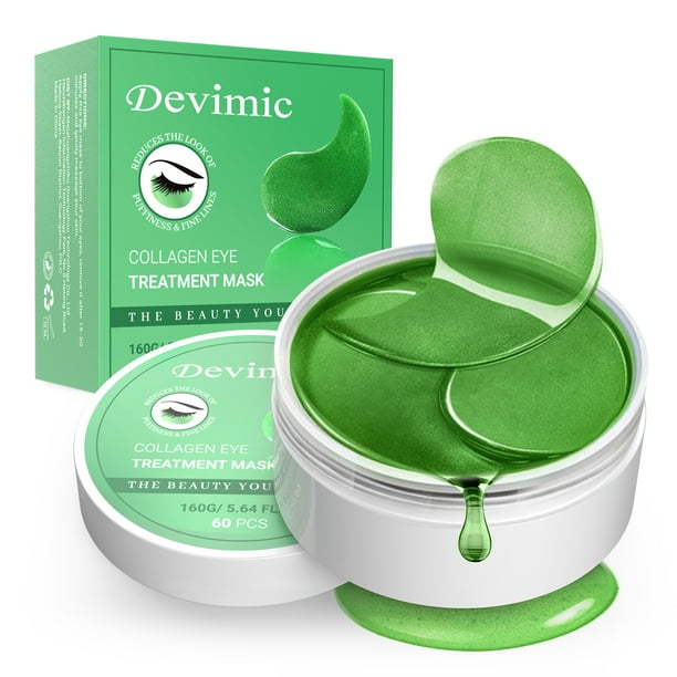 Devimic Under Eye Mask, 30 Pairs Seaweed Eye Masks for Dark Circles and