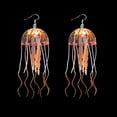 thumbnail image 5 of Pendientes de medusas de aire de moda con diseño creativo de estilo festivo popular, pendientes personalizados con textura de borla exagerada, toque personal, 5 of 5