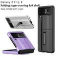 thumbnail image 7 of Case for Samsung Galaxy Z Flip 4 5G 2022, Allytech Kickstand Military Heavy Duty Shockproof Impact Resistance Protective Case for Samsung Z Flip4, Purple, 7 of 7