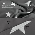 thumbnail image 7 of Deconovo Starry Shapes Silver Foil Printed Blackout Curtains, 52” x 84” (2 Panels), 7 of 7