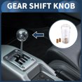 thumbnail image 2 of Unique Bargains Car Shift Knob, Universal for Automatic and Manual Vehicle Gear Shifter Knob W/ 2 Adapter Acrylic, 1 Set White 10cm, 2 of 7