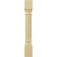 thumbnail image 2 of Ekena Millwork 5"W x 5"D x 35 1/2"H Richmond Fluted Cabinet Column (Top Block: 6", Bottom Block: 7"), Alder, 2 of 7