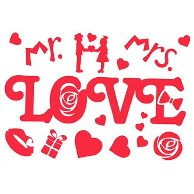 1 Pce Autocollants de Saint-Valentin; Autocollants Statiques; Autocollants Décoratifs Jetables