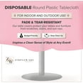 thumbnail image 2 of HAHDAXIA Rose Lot de 12 Nappe de Fête Standard Jetable en Plastique 84 Pouces Pouces Housse de Table Ronde par Zimpleware, 2 of 7