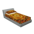 thumbnail image 2 of Ambesonne Vintage Fitted Sheet & Pillow Sham Set, Celtic Motif Victorian, Twinxl, Red Yellow, 2 of 2