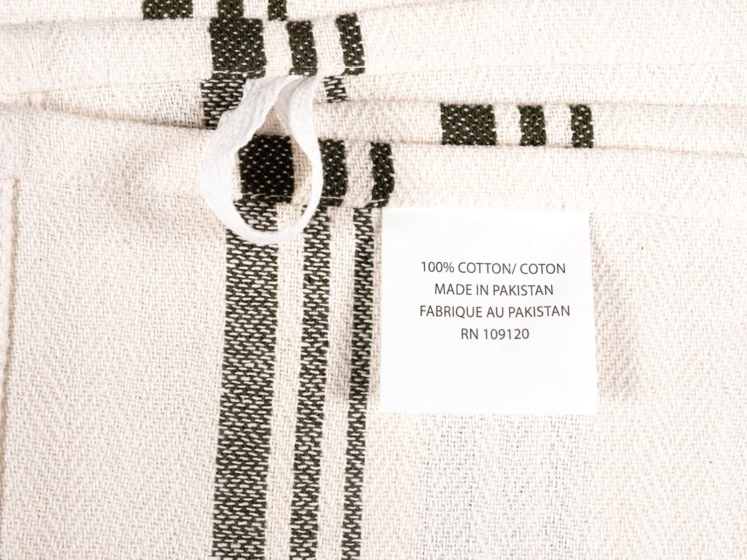 KAF Home Assorted Cotton Kitchen Towels Set, Flat Dish Towels, 18” x 28”, Olive, 10 Pack