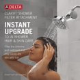 thumbnail image 2 of Delta Faucet Clarifi Standard Shower Filter Attachment with Filter, Hard Water Shower Filter, Shower Head Filter, Chrome 7SF100, 2 of 8
