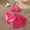 Hot Pink, variant on Girls Bikini Swimsuit With Design Tie Straps And Matching Three Piece Summer Beachwear Girls Swimwear 3 Piece Set Plus Size Size 8-9 Years