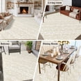 thumbnail image 5 of Spring Floral Area Rugs 8'x10', Washable Small Throw Rugs for Living Room Patio, Vintage Simple Flowers Pattern Beige Indoor Outdoor Rug Non-Slip Low Pile Carpet Runner Reversible Floor Mats, 5 of 8