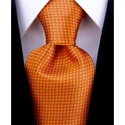 Scott Allan Men's Orange Necktie - Burnt Orange Mens Wedding tie for Groom