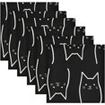 thumbnail image 3 of Coolnut Black Cat Cloth Napkins Set of 4, Reusable Washable Polyester Dinner Table Napkins for Family, Weddings, Parties, Home Decor, 20 x 20 Inch Washcloth Gift, 3 of 7